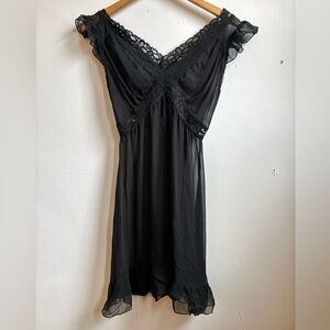 Betsey Johnson sheer black dress M